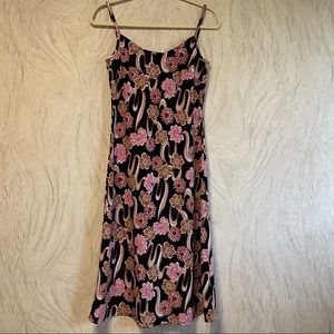 Vintage Y2K Psychedelic Floral Midi Slip Dress